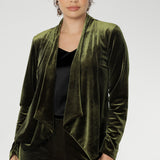 Romy Fluid Jacket in Bracken Velour