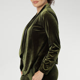 Romy Fluid Jacket in Bracken Velour