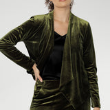 Romy Fluid Jacket in Bracken Velour