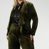 Romy Fluid Jacket in Bracken Velour