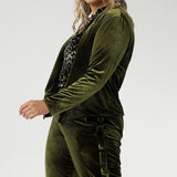 Romy Fluid Jacket in Bracken Velour