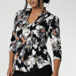 A sophisticated wardrobe essential, the Sage Top in Moss Boss offers timeless style with modern versatility. Designed for effortless wear from desk to dinner, this women’s top features a soft tie neckline that can be styled loose and relaxed, draped low for a casual-chic vibe, or fastened high for a more polished, elevated look. The ¾-length sleeves fit comfortably under jackets and blazers, making it a perfect layering piece for year-round wear.