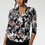 A sophisticated wardrobe essential, the Sage Top in Moss Boss offers timeless style with modern versatility. Designed for effortless wear from desk to dinner, this women’s top features a soft tie neckline that can be styled loose and relaxed, draped low for a casual-chic vibe, or fastened high for a more polished, elevated look. The ¾-length sleeves fit comfortably under jackets and blazers, making it a perfect layering piece for year-round wear.