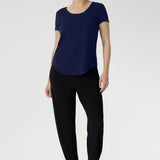 Sawyer Top in French Navy Bamboo