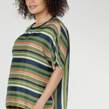 Scout Tee in Green Multi Stripe