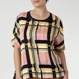 Scout Tee in Pastel Plaid