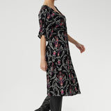 Selina Dress in Subtle Paisley