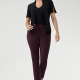 Skinny Leg Pant in Wine