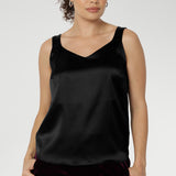 Soho Cami in Black Satin