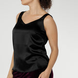 Soho Cami in Black Satin