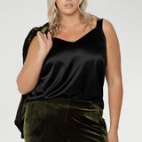 Soho Cami in Black Satin