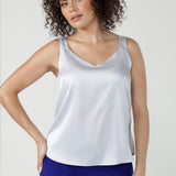 Soho Cami in Platinum Satin