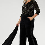 Soren Pant in Black Velour