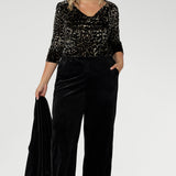 Soren Pant in Black Velour