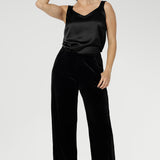 Soren Pant in Black Velour