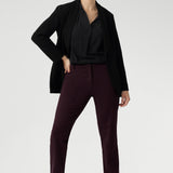 Straight Leg Pant in Wine