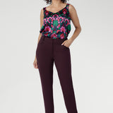 Straight Leg Pant in Wine