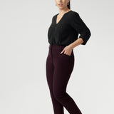 Straight Leg Pant in Wine
