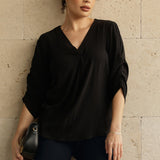 The Terry Shirt in Graphite is a refined and versatile workwear piece that blends timeless style with thoughtful design. Made from a soft, breathable Tencel Viscose fabric, it boasts a sand-washed texture that feels luxurious against the skin and drapes beautifully, offering a flattering silhouette.