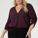 Terry Shirt in Plum