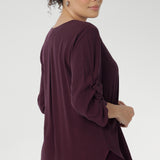 Terry Shirt in Plum