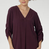 Terry Shirt in Plum