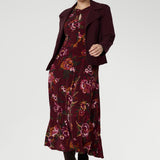 Thandie Dress in Burgundy Bloom