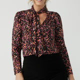 The Thom in a size 10 is a tick neckline style in comfortable jersey. Made in Australia for women size 8 - 24. 