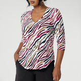 Vida Top in Rainbow Zebra