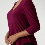 Made from Australian-made dry-touch jersey, the fabric has a soft stretch, ensuring all-day comfort and flexibility. The rich pink hue adds a touch of vibrant sophistication to your ensemble.