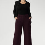 Wide Leg Pant in Wine