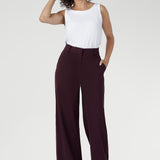 Wide Leg Pant in Wine