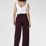Wide Leg Pant in Wine