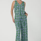 Wren Drawstring Pant in Summer Seahorse Bamboo