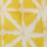 Image swatch of Yellow Shibori print used by Australian clothing brand Leina & Fleur to make a brightly coloured collection of workwear garments for ladies, stocked in sizes 8 through to 24. 