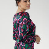 Zara Top in Garden Fantasia Stretch Silk