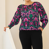 Zara Top in Garden Fantasia Stretch Silk