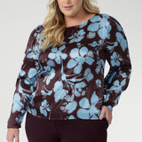 Zara Top in Plum Dispersia Stretch Silk