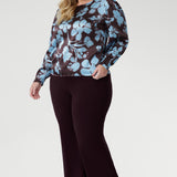 Zara Top in Plum Dispersia Stretch Silk