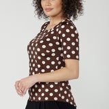 Ziggy Top in Choc Spot