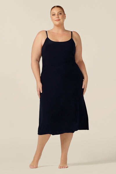 The ultimate smoothing undergarment, this midi-length reversible jersey slip is made-in-Australia in an inclusive 8 to 24 size range. 